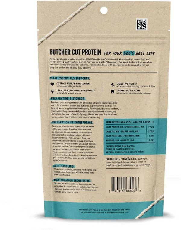 Vital Essentials Freeze-Dried Beef Tripe Bites Dog Treats Fashion - Image 2