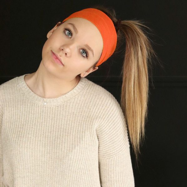 Orange Wide Headbands - 12 Pack Sale - Image 2