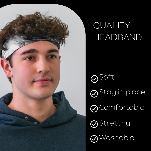 Tie-Dye Black Cotton Headband Online Sale - Image 5