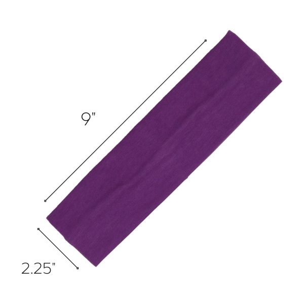 Purple Cotton Headbands - 12 Pack Fashion - Image 3
